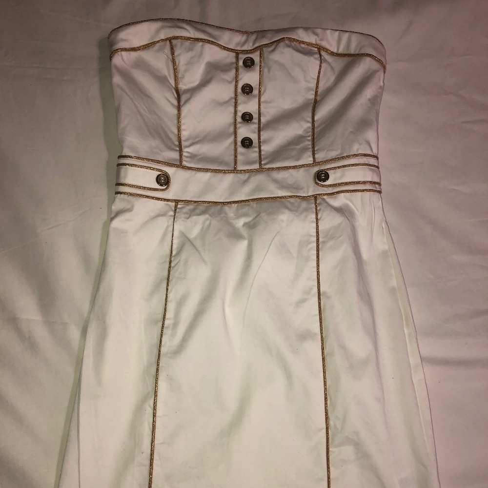 H&M White and Gold Dress